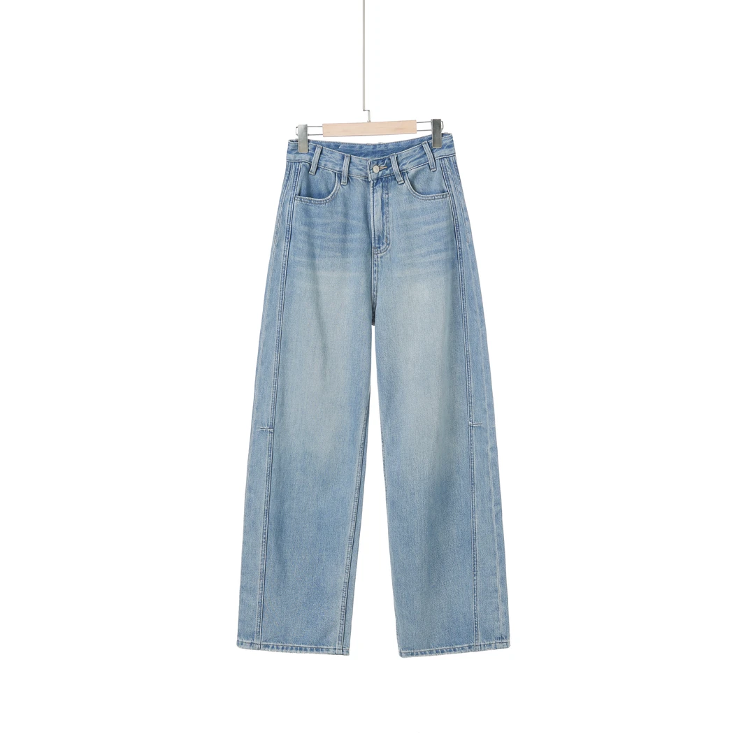 李子木先生早秋穿搭宽松百搭显瘦时尚直筒牛仔裤女款爆款2025新款