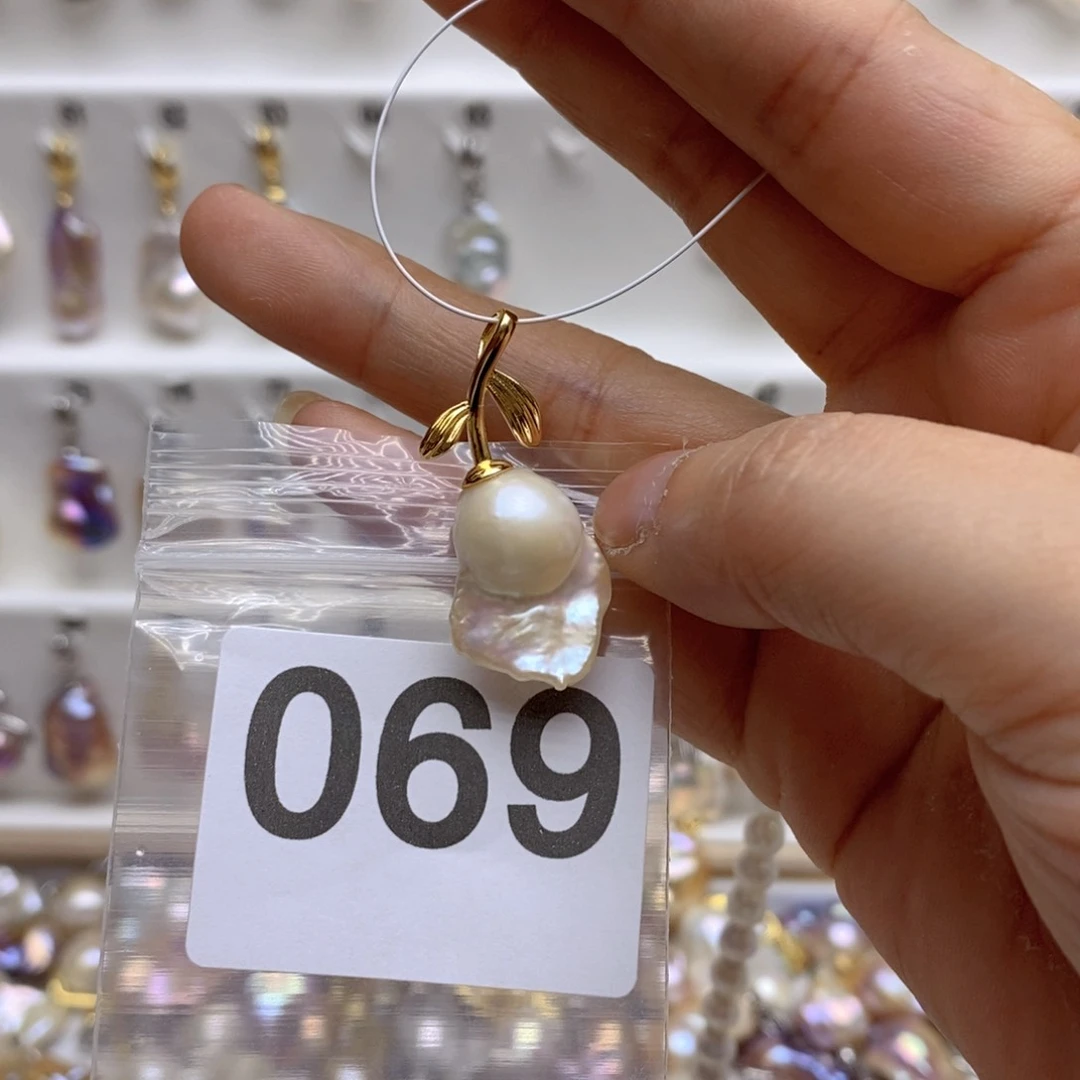 淡水珍珠颈饰银S925镶嵌69