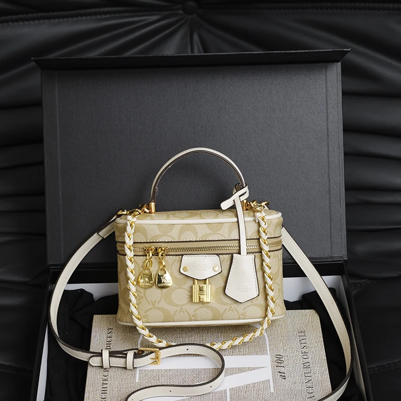 2025夏季新款小众时尚百搭麻将包单肩斜挎香水盒子包4001