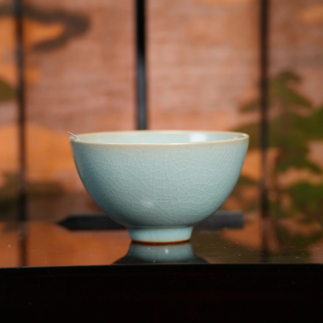 饮古观青丨柴窑大鸡心杯容量120cc景德镇陶瓷