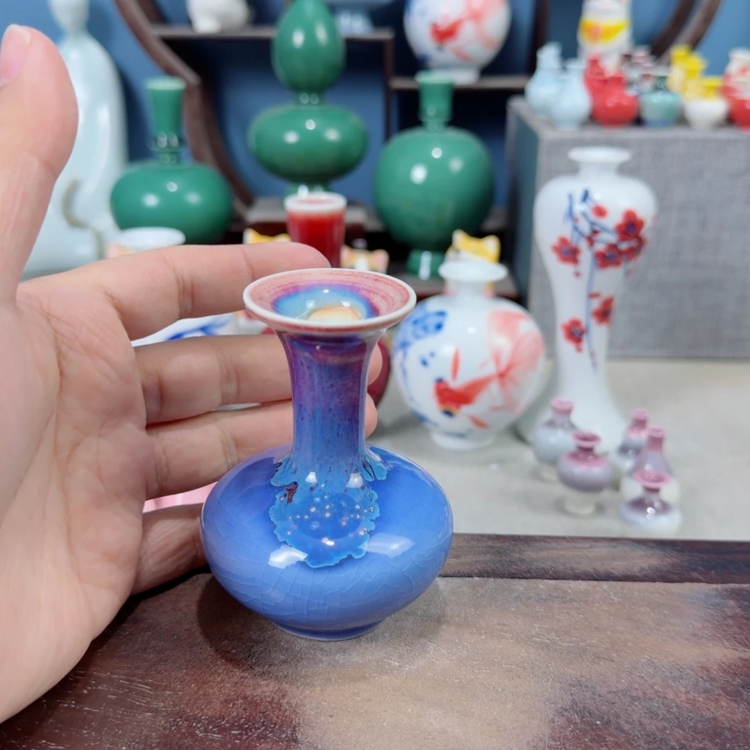 陶瓷手工小花器摆件
