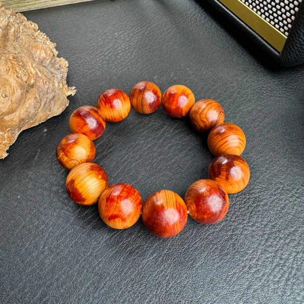 原木文玩佛珠饰品崖柏2.0玉化料