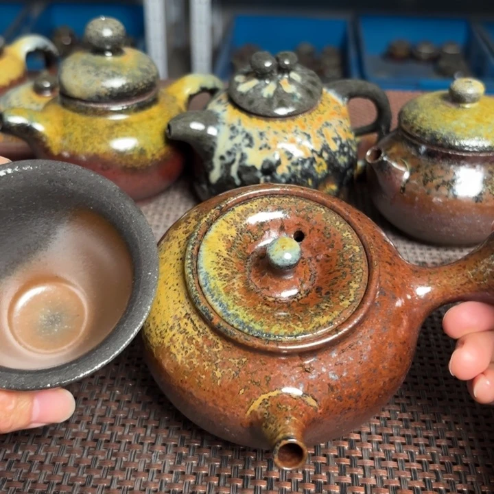 茶壶紫砂侧把斗笠