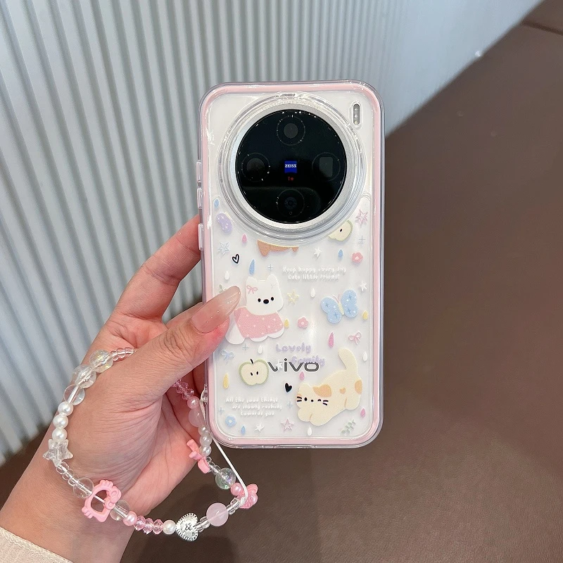 二合一苹果猫咪透明适用苹果手机壳华为vivo小米oppo防摔保护套