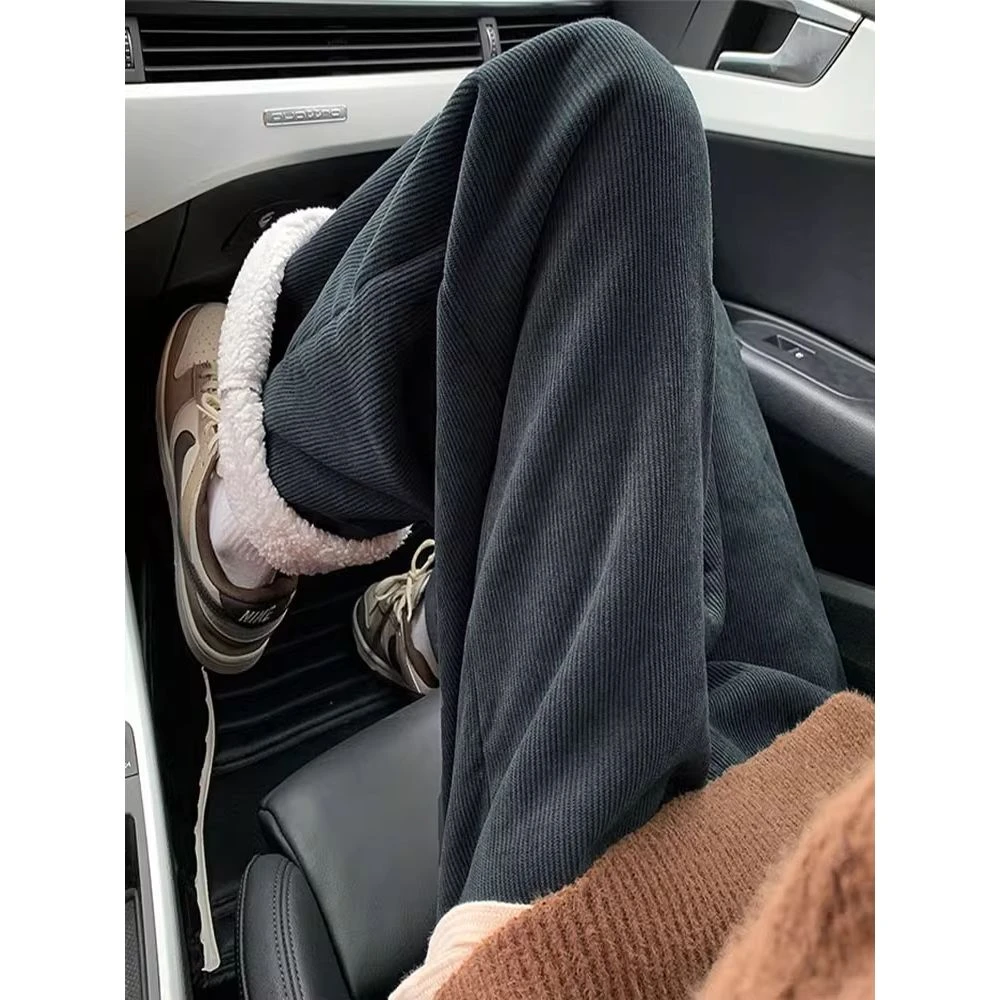 羊羔绒卫裤男款冬季加绒加厚东北零下40度裤子防寒保暖灯芯绒棉裤