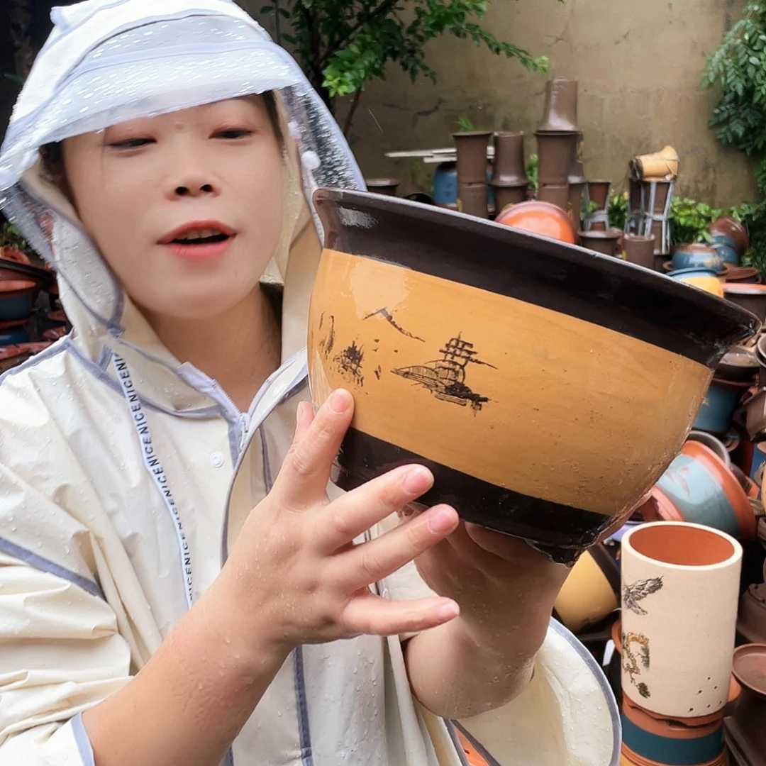 25+25黄色花盆花盆花盆