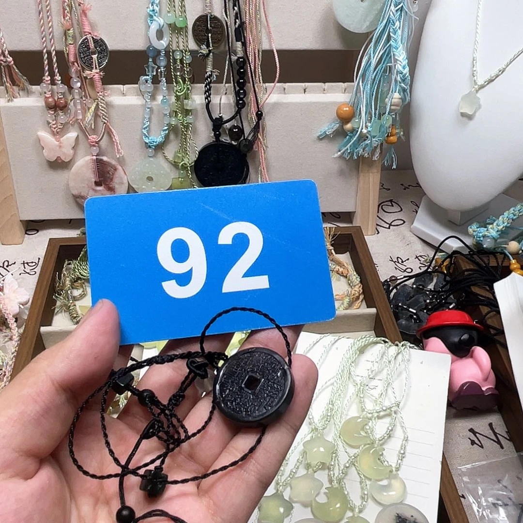 元***k蛇纹石玉合金颈饰