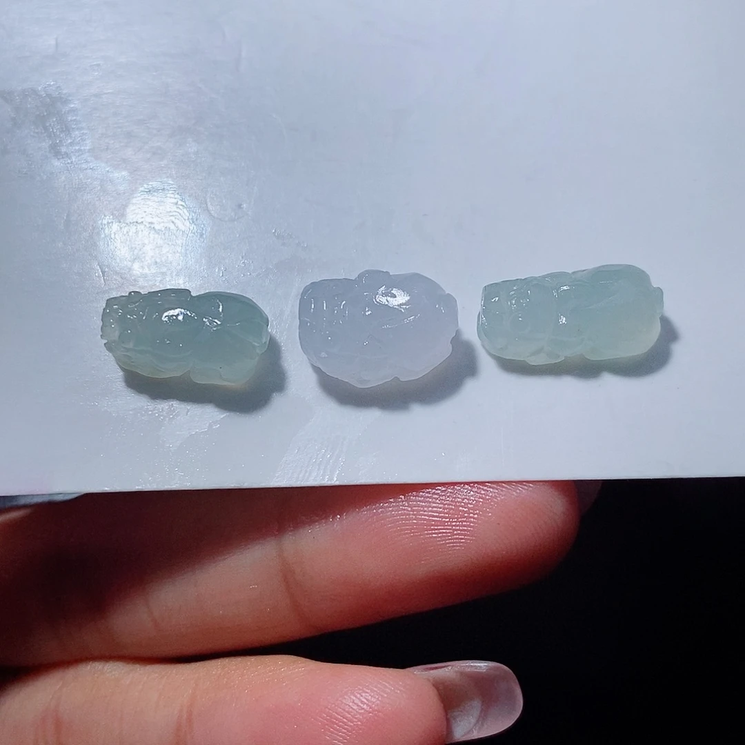 未镶嵌定制翡翠三个一起王炸