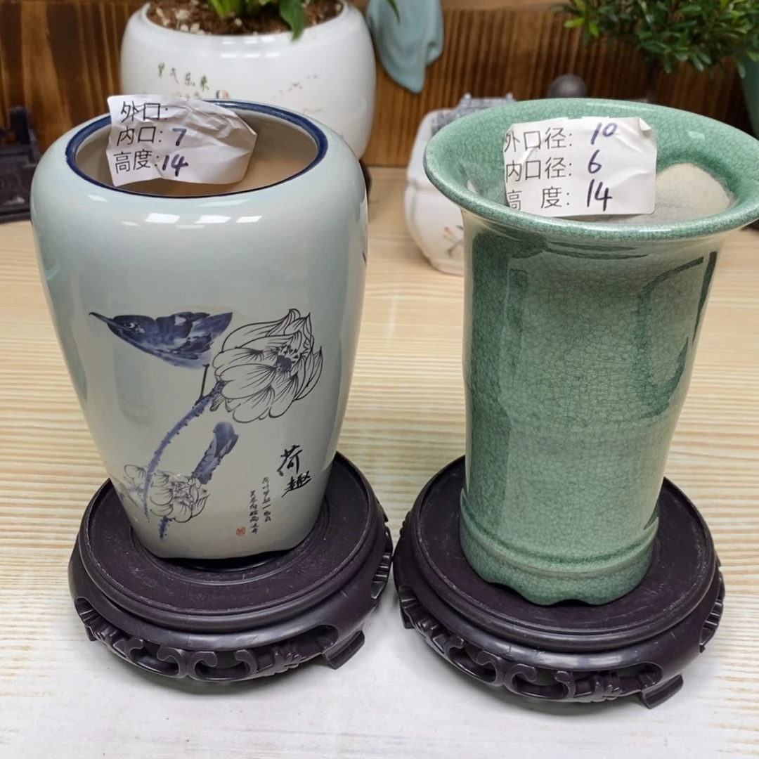 紫砂陶瓷花盆浮力