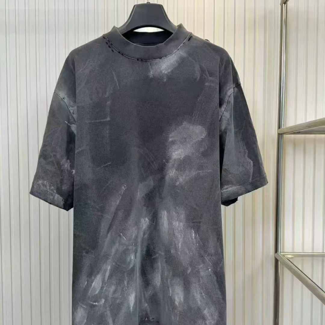 BL“泼墨涂鸦”绒感短袖T恤