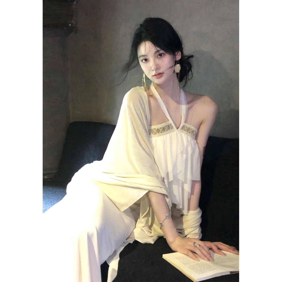 从一专属【难生恨】新中式开衫女荷叶边上衣鱼尾半裙套装CY-S25259