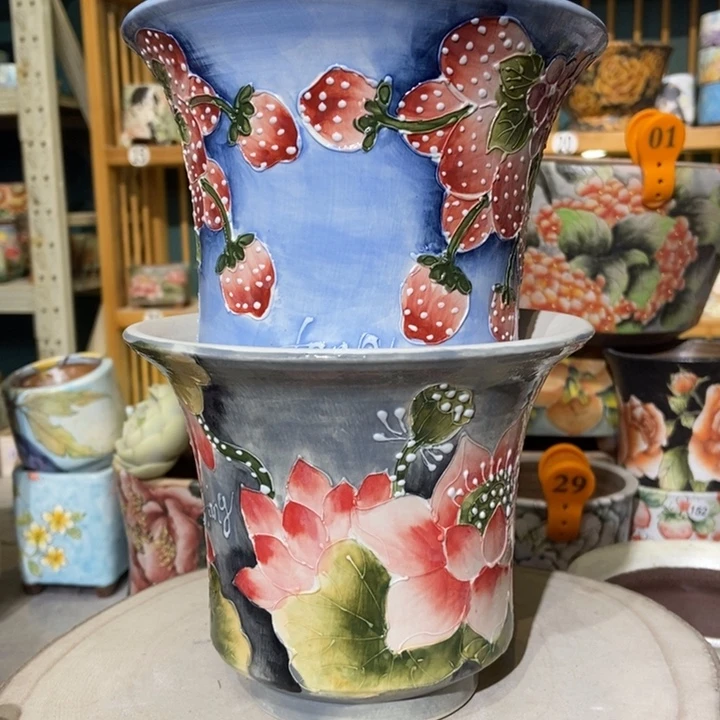 红陶景德镇艺术手绘作品