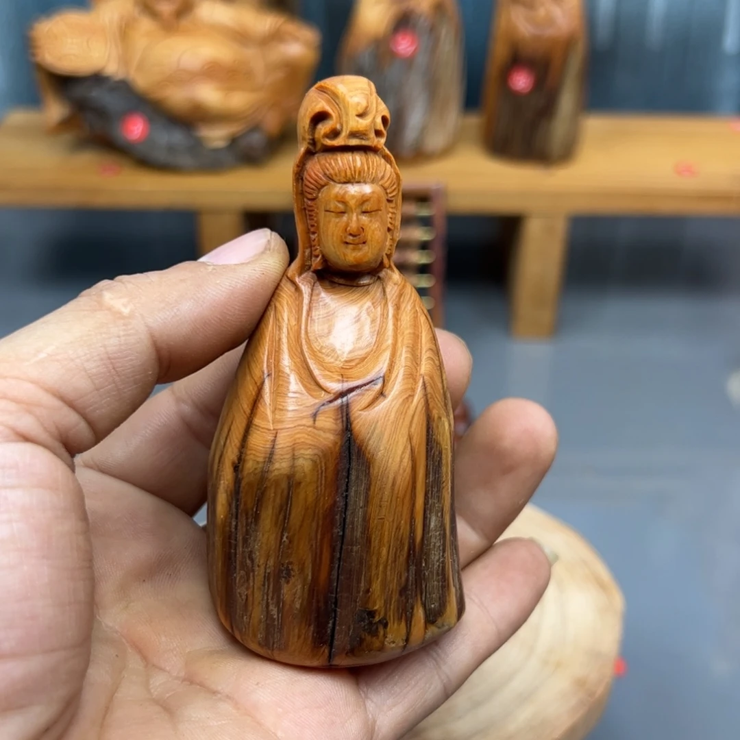 乐***贝木崖柏木摆件手把件