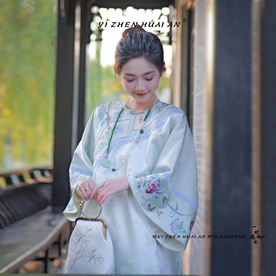 一枕槐安·【云·碧落】新中式原创设计中国风日常圆领汉元素上衣