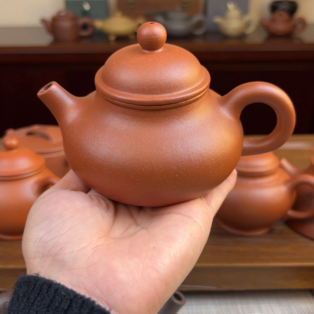 小***哥茶壶紫砂红降坡容天全手300cc