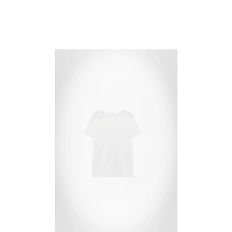 25夏磨破V圆领舒适亲肤雨露麻短袖T恤【55%棉10%雨露麻】ACCY5359