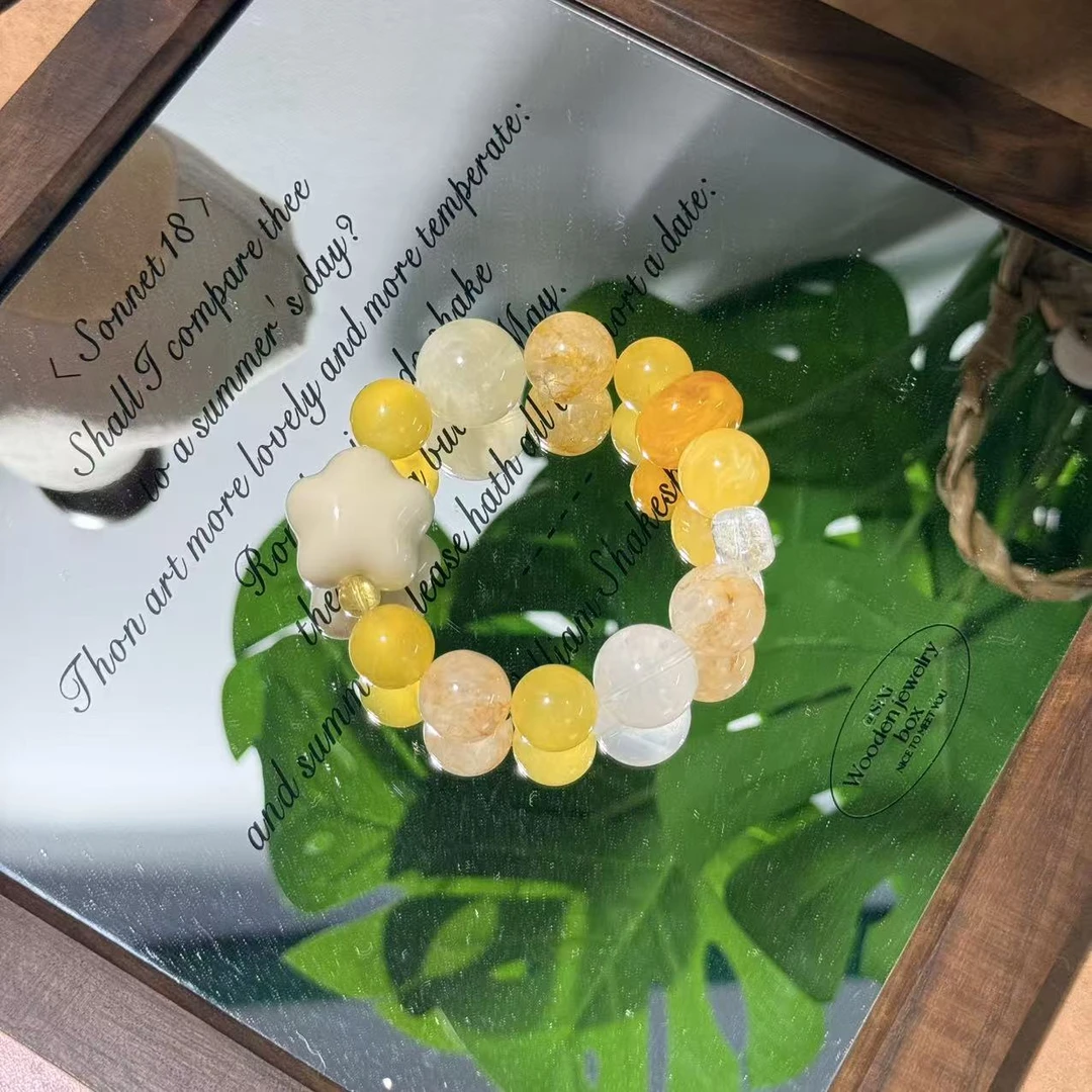 【维尼熊的蜜罐】天然水晶玛瑙玉石手串多样性发一【直播间现场拍】