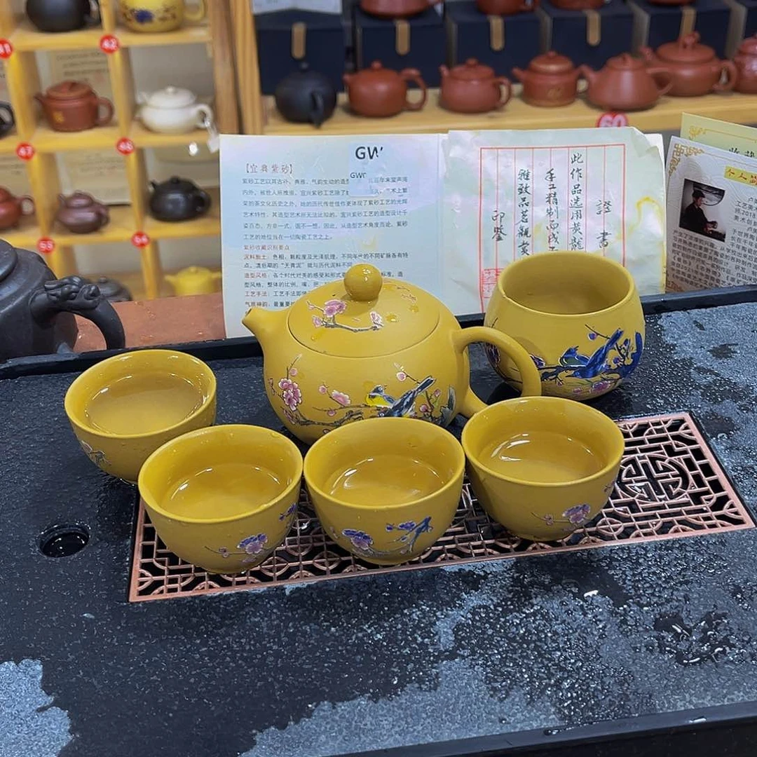 紫砂茶案紫砂壶一壶5杯
