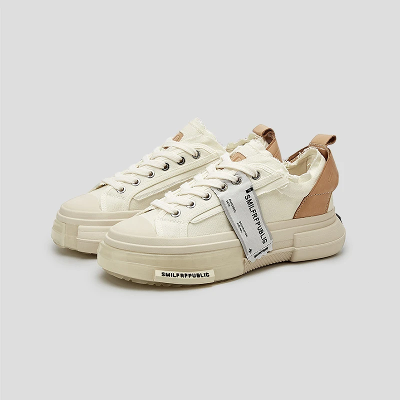 檀健次徐艺洋同款黑白耐磨厚底增高帆布男女情侣开口笑亮灯鞋男鞋