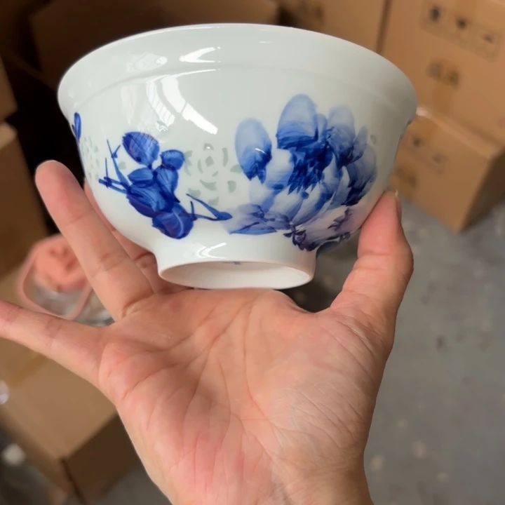 青瓷景德镇陶瓷米饭碗两只