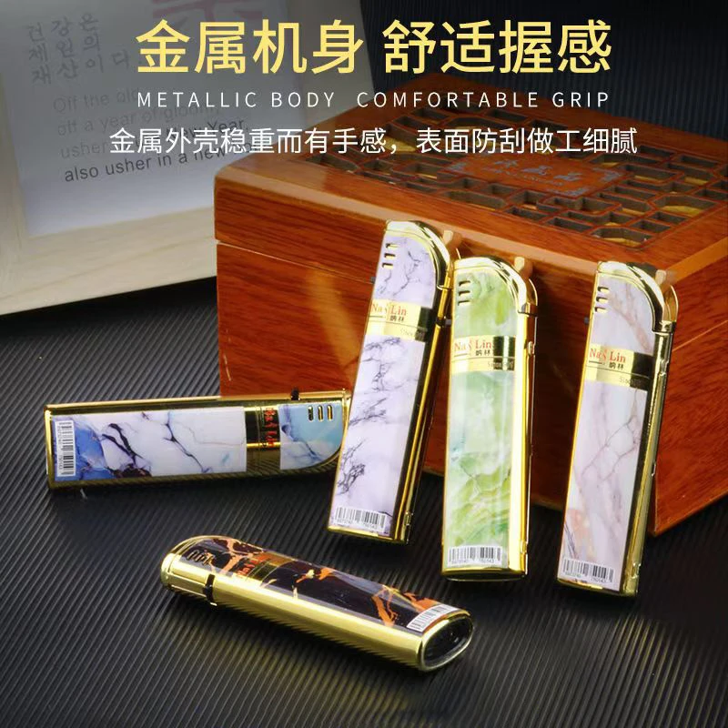 2025新款高颜值创意金属防风打火机直冲蓝焰批发加厚可充气可定制