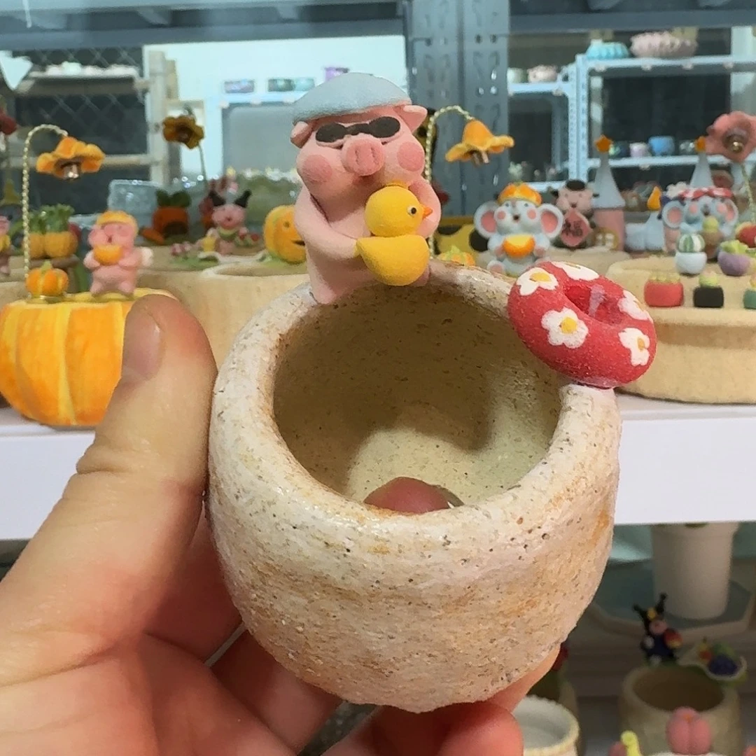 厂家直销手工花盆摆件