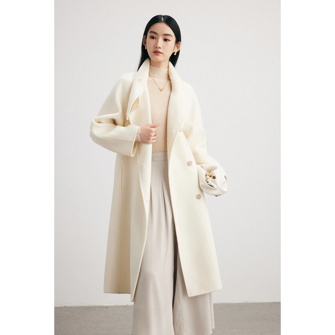 【达人专属】MandyZhang立领羊毛呢大衣女秋冬新收腰外套MBDY641