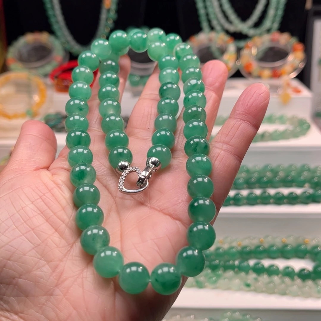 石英质玉合金项链50颗卡10