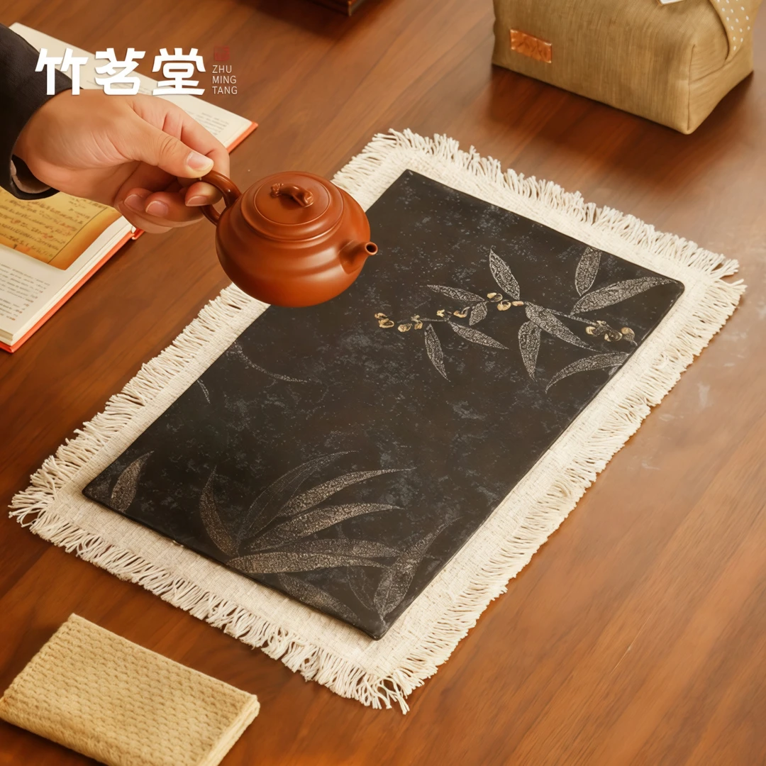 新中式织锦茶席干泡席防水茶桌垫茶盘垫禅意布艺壶承茶垫茶道配件