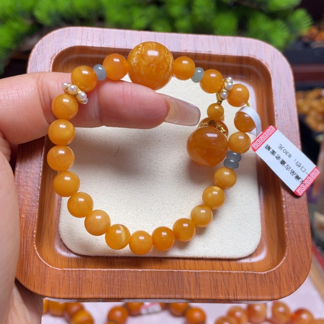 未镶嵌蜜蜡手链手串