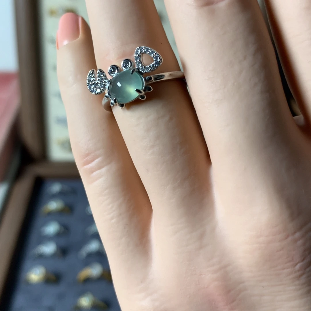 翡翠未镶嵌戒指0071