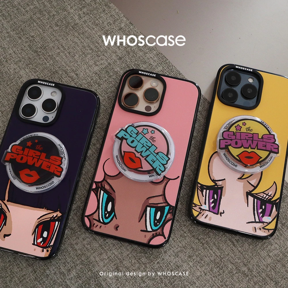 WHOSCASE女神力量磁吸支架原创设计手机壳支架创意磁吸可爱支架
