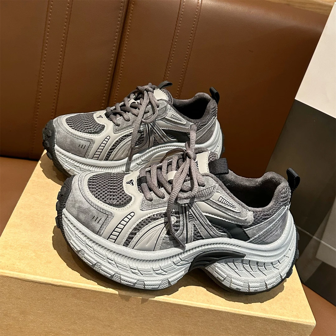 2025冬季新款老爹鞋女增高复古女款厚底休闲百搭加绒保暖运动鞋潮