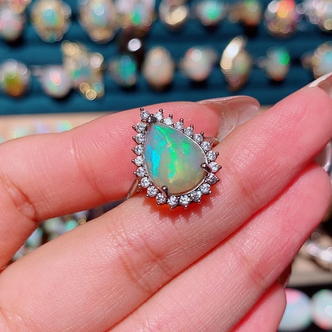 欧泊银S925镶嵌戒指