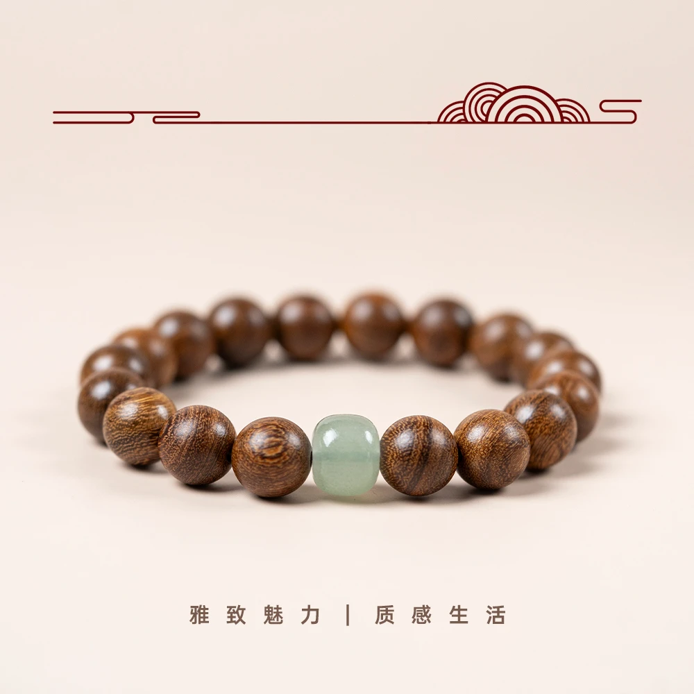 非金属木质手链 木质手串新中式民族风圆珠手链饰品男女通用手串