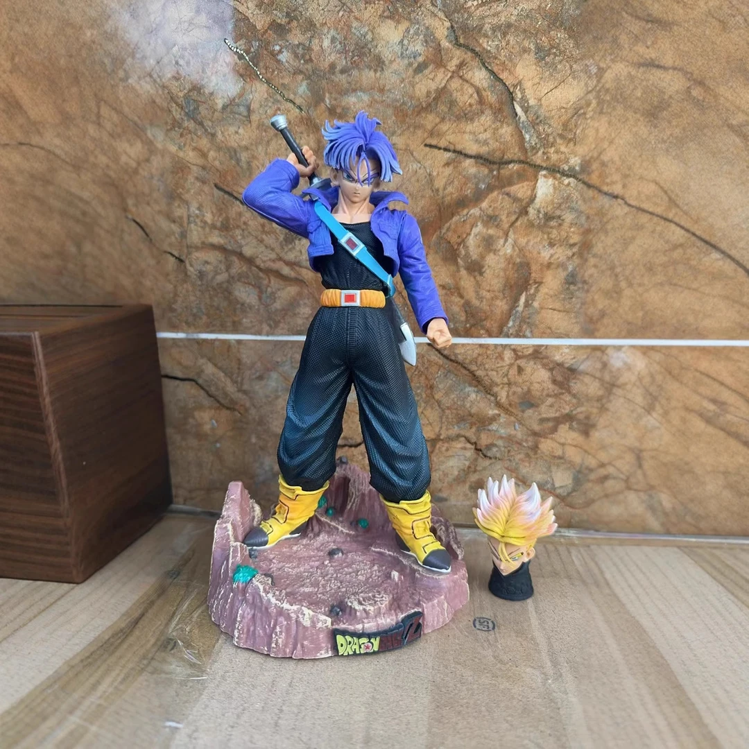 七龙珠小号22cm特兰克斯未来战士双头手办雕像摆件