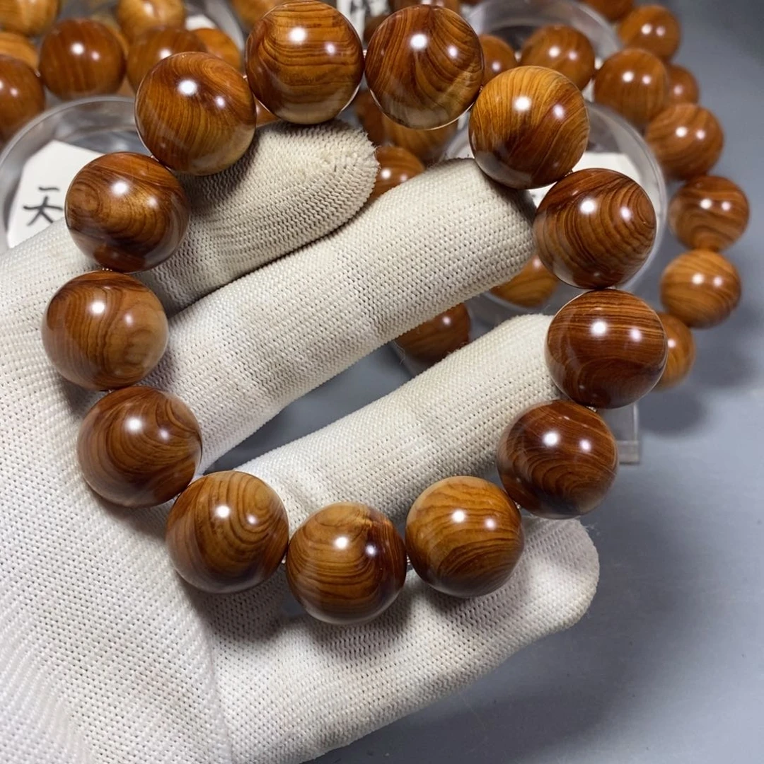 柏木手串/手链南太行陈化崖柏手串白泥膏乱纹1.8