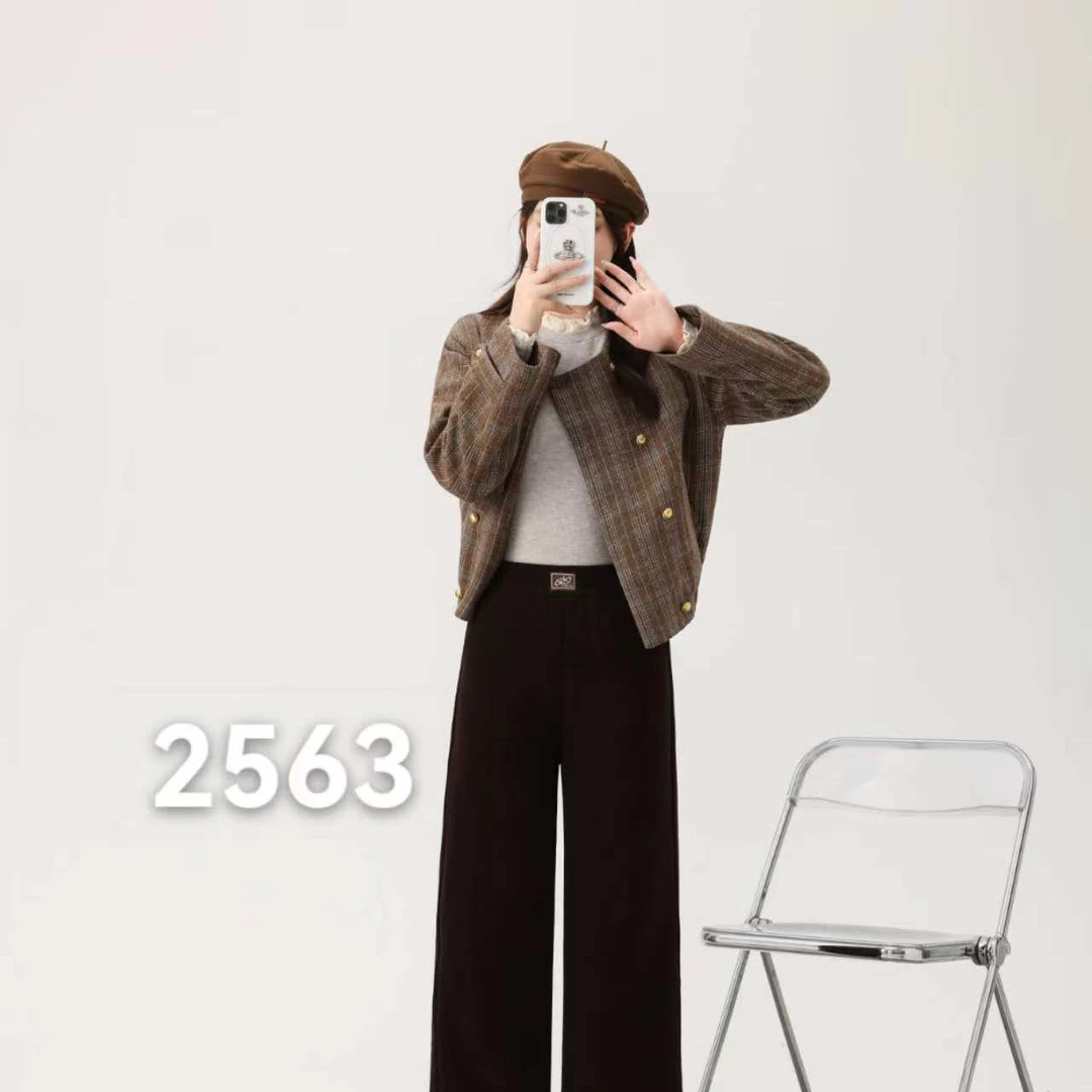 2563 女士外穿加厚高腰显瘦裤