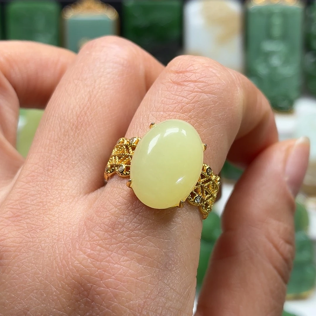 和田玉银S925镶嵌颈饰