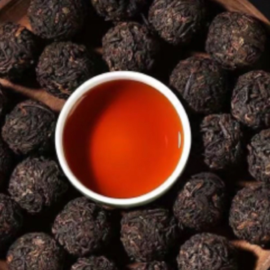 2020年易武熟茶普洱茶古树龙珠10颗/份