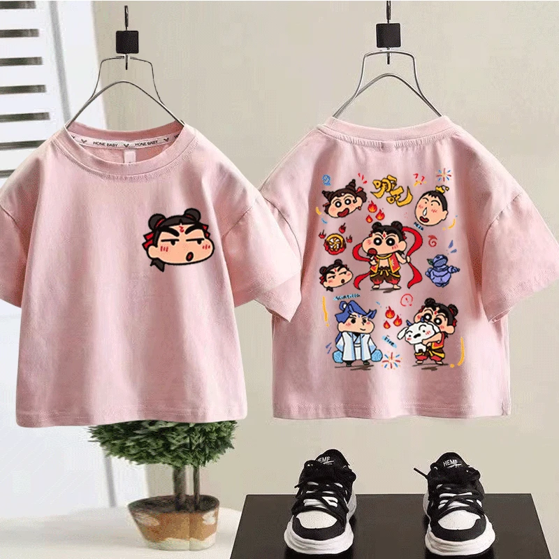 国潮哪吒童装纯棉夏季新款儿童宝宝T恤男童上衣半袖女童洋气外穿t