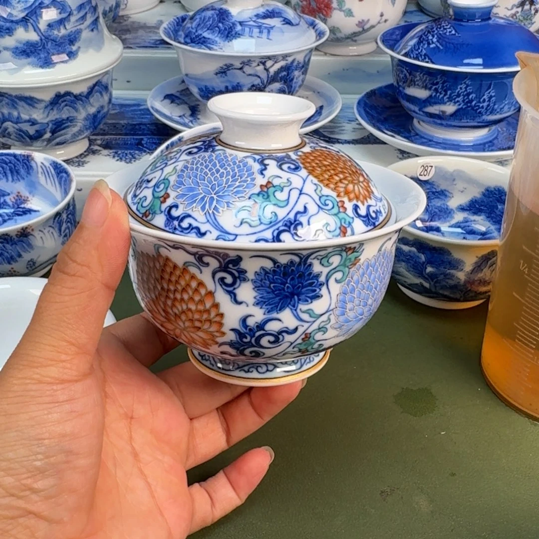 景德镇纯手绘茶具具圆圆291