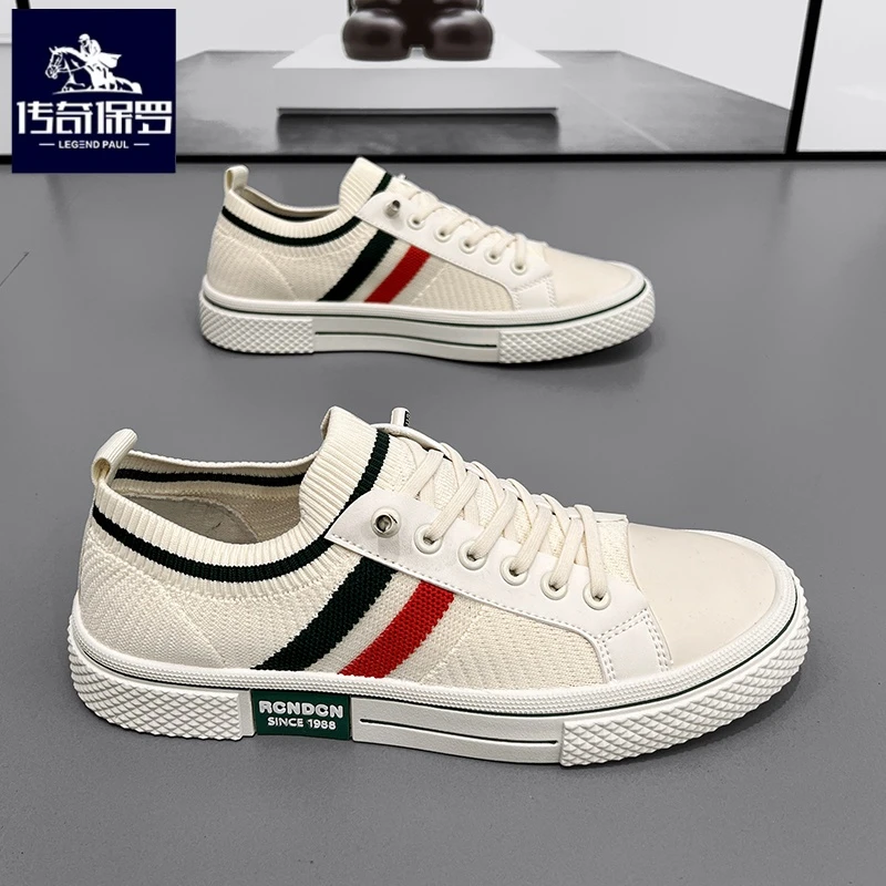 传奇保罗官方正品男鞋冬季2025新款潮低帮休闲板鞋百搭港风小众鞋