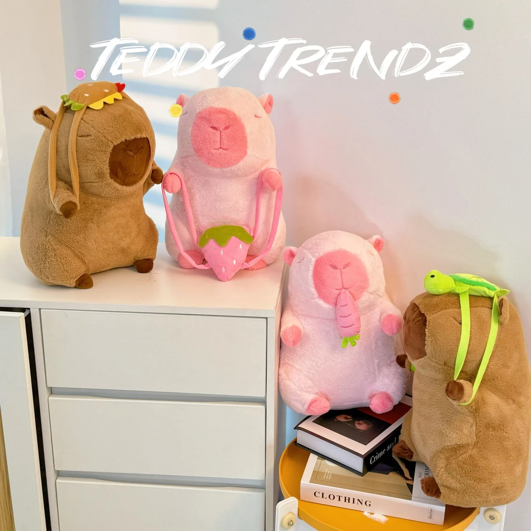 卡皮巴拉可爱毛绒公仔玩偶玩具抱枕布娃娃安抚公仔腰靠床搭子