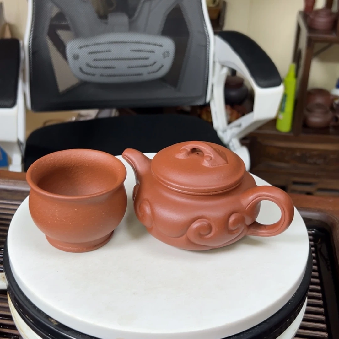 茶壶紫砂红将破如意仿古200