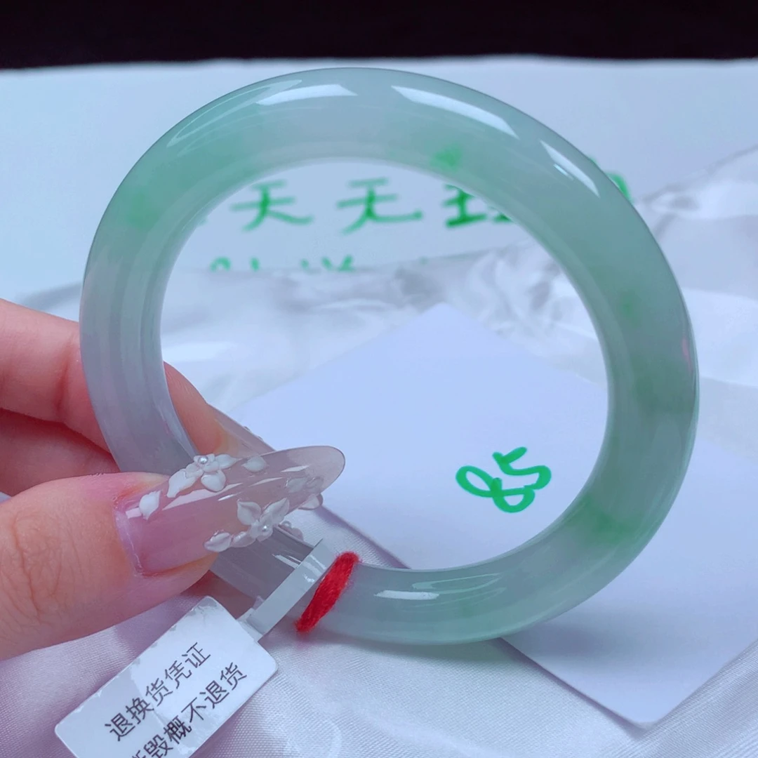 未镶嵌手镯翡翠天然缅甸翡翠A货手镯 85号