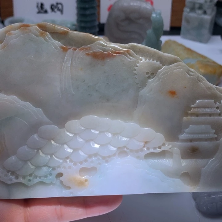 翡翠未镶嵌颈饰保真天然A货翡翠