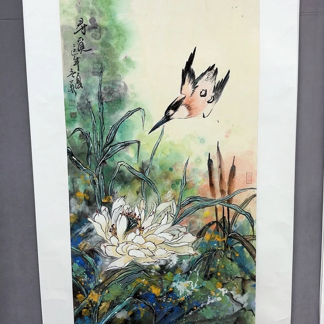 国画艺术家真人手绘