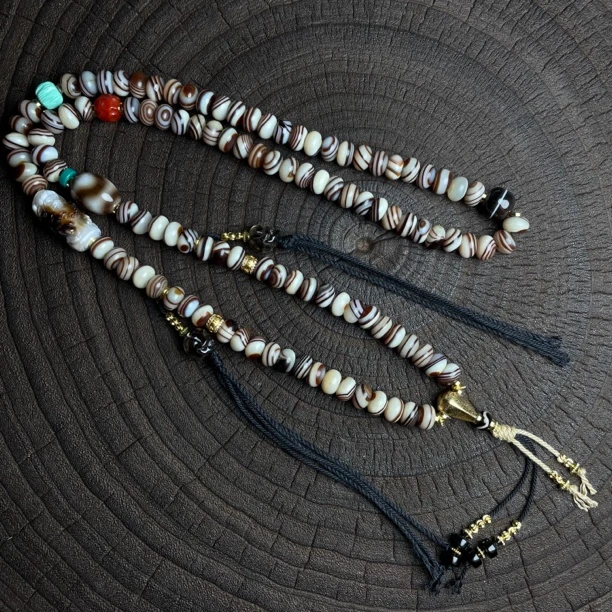 焦糖老料飞碟药师珠108念珠天珠玛瑙