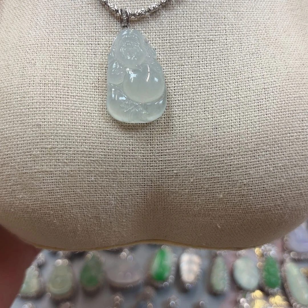 好****翡翠18K金镶嵌吊坠(不含链)